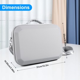 Case for DJI Neo, Portable PU Compact Case with Carrying Strap, Carrying Case for DJI Neo Fly More Combo Drone and Accessories