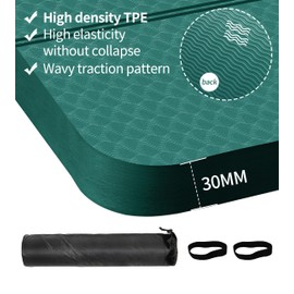 nuveti Large Exercise Mat - 15mm/20mm/30mm Thick Yoga Mat | Workout Mat for Fitness, Yoga, Pilates, Stretching & Floor Exercises for Women & Men with Free Carrying Bag