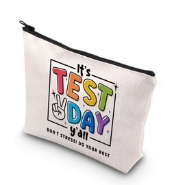 TSOTMO Test Day Gift It's Test Day Y'all Don't Stress do Your Best Makeup Bag Testing Gift for Teachers (It's Test Bag CA)