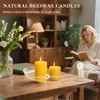 3 Pack Beeswax Pillar Candles Set,100 Hours All Natural Beeswax