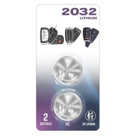(2 Pack) CR2032 2032 for 2003-2022 Hyundai or Kia Smart Prox Remote Key Fob Original OEM Battery (Bundle with Remote Opening/Pry Tool)