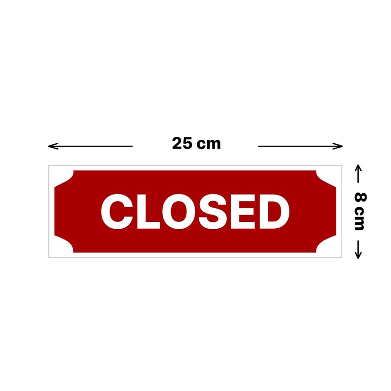 Hanging Sign Open Closed Sign 25 cm x 8 cm