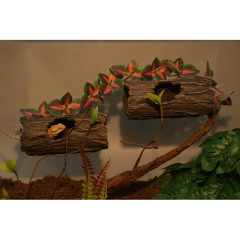 AQUA KT Reptile Tree Trunk Hideout Hollow Log Sleeping Cave