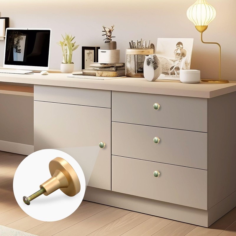 xigua Pine Trees 4 Pack Cabinet Knobs, Round Zinc Kitchen