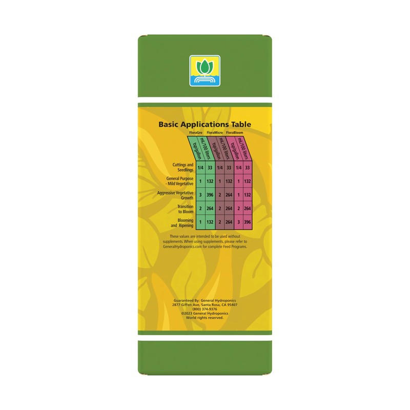 General Hydroponics FloraSeries Hydroponic Nutrient Fertilizer System Trial Pack with