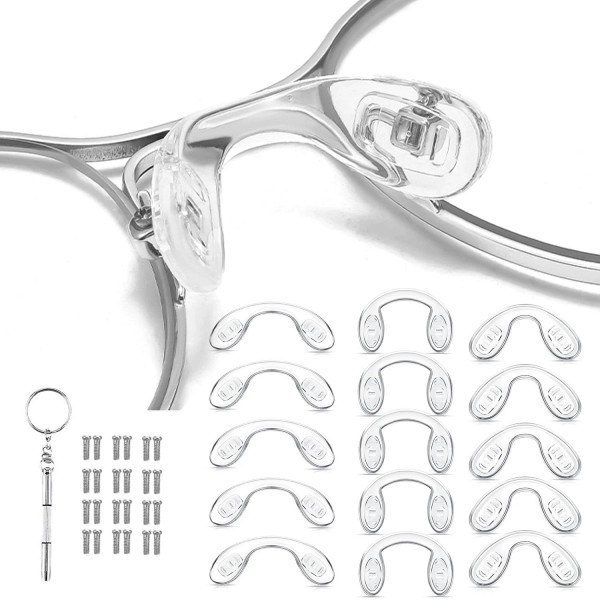 Opugit 15 pcs,3 sizes Eyeglasses Nose Pads,U Shaped Eyeglasses Nose