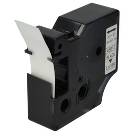 vhbw Label Tape Compatible with Dymo LabelMaker PC, PC2 Label Printer 19mm Black on Silver
