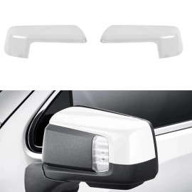 flowlight2018 Fits 2019-2024 Chevy Silverado/GMC Sierra 1500 Top Half Mirror Cover Caps White