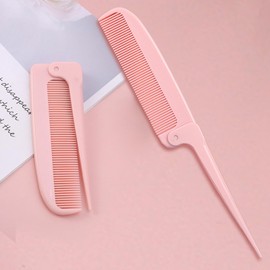 MONIXI Portable antistatic comb mini pocket comb foldable women's small travel foldable fine toothed comb hair styling tool plastic foldable comb for men and women (3#)