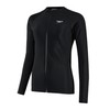 Speedo Women's Eco Zip Long Sleeve Rash Top, Black/White, Small