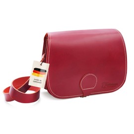 Thielemann Victoria Handbag Made in Germany, Made of Extra Strong Leather Bag for Hanging, Crossbody Bag for Women, Saddle Bag, Leather Bag, Women's Bag, Small Shoulder Bag, red, S, Minimal