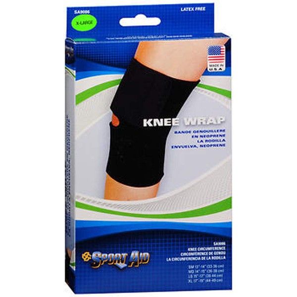 Scott Specialties Knee Wrap Black Neoprene Sport Aid, X-Large, 0.3 Pound