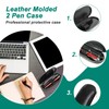 Hiram Leather Pen Case for 2 Pens Vegetable Tanned Leather