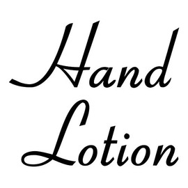 Hand Lotion 3.5w x 3h Label | Bathroom Organization | Die Cut Vinyl Decal | Black Retro Font (Sticker Only)