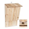 Relaxdays Bat Box Large Shelter for Bats Made of Untreated