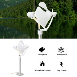 MECUTP Wind Turbine Generator 1-12 V Wind Generator with Pal Blade Vertical Spiral Wind Turbine Model Small Wind Turbine for Interior Decoration Model Making Teaching Lectures Field Emergency