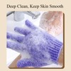 MOLOPPO Bath Glove 2 PCS Use Loofah Sponge Exfoliating Body