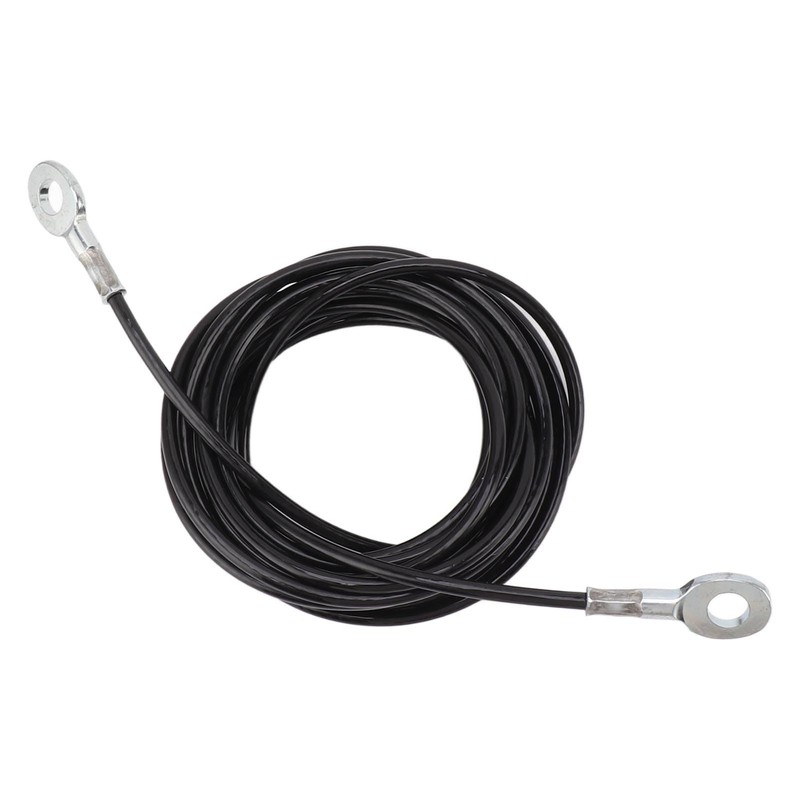 Gym Replacement Cable Heavy Duty Steel Wire Black Adjustable Length