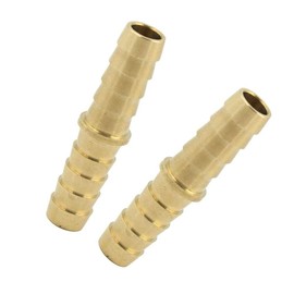 Legines 2pcs Barb Union 5/16" Barbed x 5/16" Barbed Splicer Brass Hose Fitting Mender Joiner