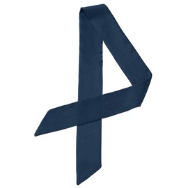 Allegra K Women Skinny Scarf Plain Solid Color Pure Long Scarves Neckerchief 90 * 5cm/35.43 * 1.97 inches(L*W) Navy Blue