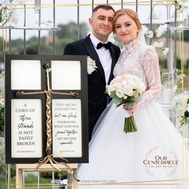 OUR CENTERPIECE A Cord of Three Strands Wedding Ceremony Sign 17x23 Unity Rope Cross Sign, Wedding Unity Ideas
