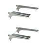 Royal Wooden Shelf Brackets A-32/33 Chrome, 9.8 inches (250 mm),