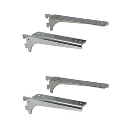 Royal Wooden Shelf Brackets A-32/33 Chrome, 9.8 inches (250 mm), Left and Right Set of 2 (2)