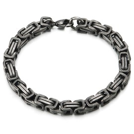 COOLSTEELANDBEYOND Masculine Style Stainless Steel Braided Bracelet for Men Polished, Stainless Steel, Non-applicable