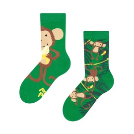 Dedoles Children's Socks Girls Boys Cotton Many Fun Designs Christmas Socks 1 Pair Colour Green Monkey Size 31-34, Monkeys