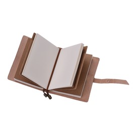 Portable Travel Journal Diary Leather Writing Notebook Refillable Lined Blank Grid Paper Business Notepad Gift for Students Artists Travelers Business Person