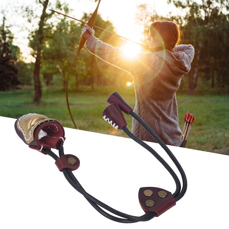 Archery Leather Finger Guard Comfortable Regulating Ergonomic Simple Use Archery