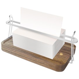 Napkin Holder for Table,Black Walnut Wood W Stainless Steel Napkin Dispenser,Auto Weight Push-Down for Kitchen,Bar Cocktail Flat Napkin Holder