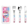 Rainbow Unicorn Kids Knife, Fork and Spoon 3-Piece Set, Stainless