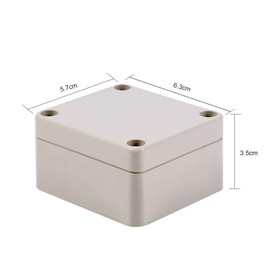 Waterproof Dustproof Junction Box, 2.56"x 2.36"x1.38" IP66 ABS Plastic Junction Box Universal Electrical Boxes Project Enclosure(65 * 60 * 35mm)