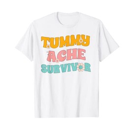 Vintage Tummy Ache Survivor Retro T-Shirt