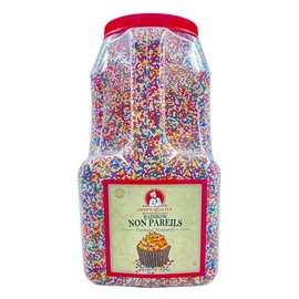 Chef's Quality Nonpareils Rainbow Sprinkles 7 Pounds For Decorating & Baking