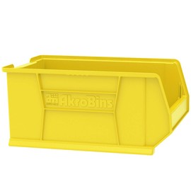 Akro-Mils 30288 Super-Size AkroBin Heavy Duty Stackable Storage Bin Plastic Container, (24-Inch L x 16-Inch W x 11-Inch H), Yellow, (1-Pack)