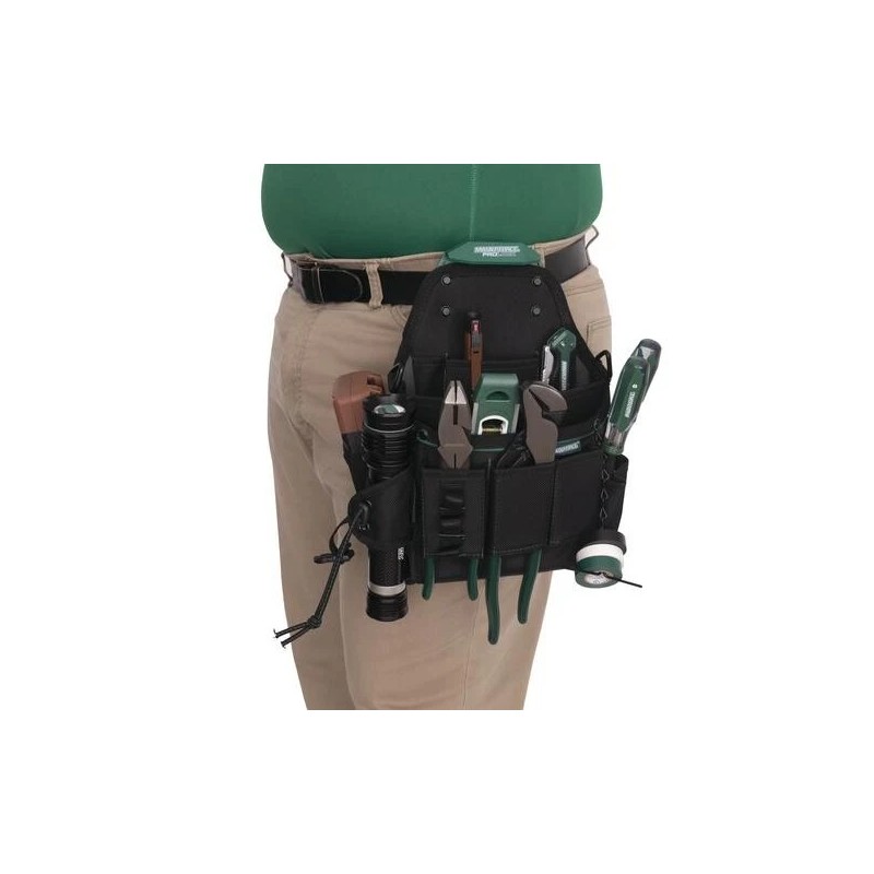Masterforce 11" 25 Pocket Master Electrician Pouch w/ Clip Hub