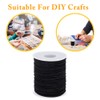 HEMYLU Elastic Cord 1.5MM x 50M, Black Elastic String Bungee