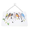 Birds On A Wire Ornament Glass Window Panel Suncatcher Hangings