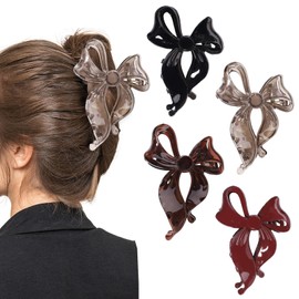 Medium Bow Hair Clips for Women Bowknot Claw Clips Teacher Claw Clips Nonslip Claws Clip for Long Short Thick Hair