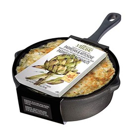 Gourmet du Village, Parmesan & Artichoke Baked Gourmet Dip Mix Kit in 8" Cast Iron Skillet Pan, (Skillet + Seasoning Mix)