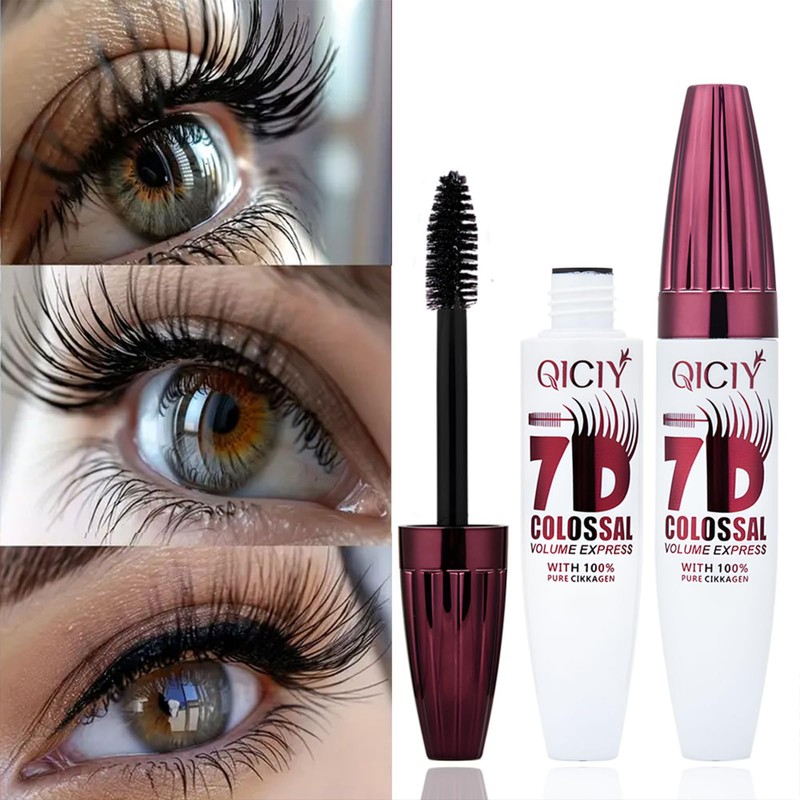 7D Mascara Ultra Black Volumizing & Lengthening, Waterproof Smudge Proof,