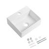 KARAMAG Small Vessel Sink 13"x11" Wall Mount Bathroom Sink Rectangular