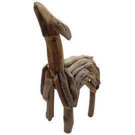 OnHoliday Handmade Driftwood Deer with Head Up Style B Shelf Display Christmas Ornament