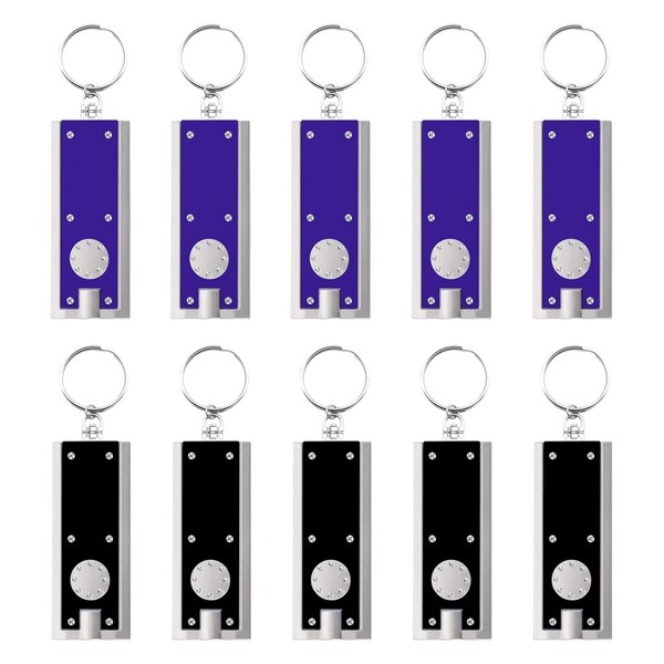 10 Pack LED Keychain Small Torch Light, 12 Lumen Ultra-Bright