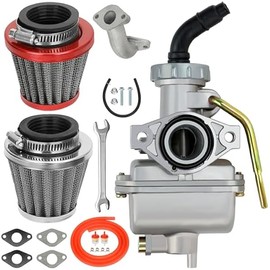 YOXUFA PZ20 Carburetor for TaoTao Coolster ATV Pit Dirt Bike 125cc 110cc 90cc 70cc 50cc Sunl Kazuma Loncin Baja Apollo Lifan PW80 CRF70 4 Stroke Engine Chinese Kids Quad Go Kart 4 Wheeler Parts
