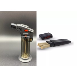 raw three tree pre rolled cone case holder+jet torch lighter refillable