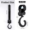 4PCS Walker Hook Hanging, 360°Multipurpose Rotation Stroller Clip Diaper Bag
