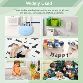 Weenkilly Double Sided Tape 80 Pcs Black Waterproof Double Sided Tape Heavy Duty for Home Décor & DIY Art Crafts Supplies Strong Pad Mounting Adhesive (Not for Foam Panels)